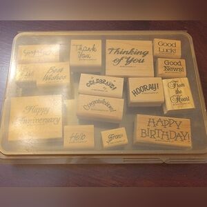 Stampin' Up 1992 - Set Of 15 Greetings/Special Occasions - Vintage Rubber Stamps